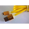 Câble USB vers iPhone 5 & 6 - 1m embout Allu